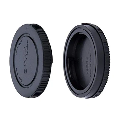 Abbildung von JJC Gehäusedeckel + Objektivdeckel (hinten) für Sony E Mount Mirrorless Kameras &amp; Objektiv (1 Set)
