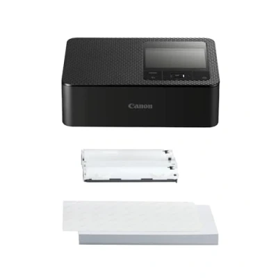 Abbildung von Canon SELPHY CP1500 Mobiler Fotodrucker mit Papierset, Schwarz Drahtloser Bluetooth Drucker Zubehör Kompakt und Leicht Mi 54 Blatt Papier im 4x6 Postkartenformat