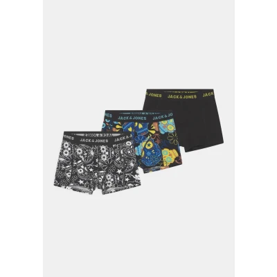 Abbildung von Jack &amp; Jones Junior Jacsugar Skull 3 PACK Panties für Kinder, Größe: 152, Black/blazing yellow