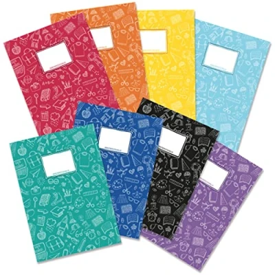 Abbildung von Papierdrachen 8 hochwertige Heftumschläge aus Papier für Kinder DIN A4 Motiv Bibi und Tina Heftschoner ideal die Schule Heftumschlag 250g/m² Set Nummer 7