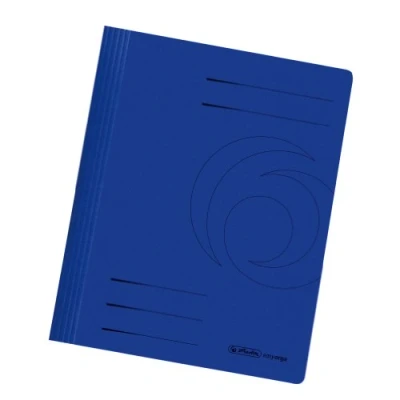 Abbildung von Herlitz 11036969 Schnellhefter A4 Karton gefaltet dunkelblau intensiv 10er Packung