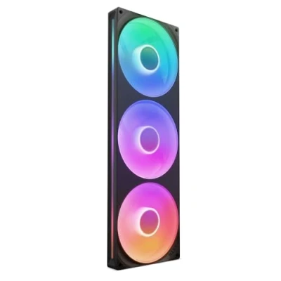Abbildung von NZXT F420 RGB Core 420mm Einzelframe Lüftereinheit mit 3 x 140mm Lüftern Geschwindigkeits und Beleuchtungssteuerung Hoher statischer Druck Luftstrom Fluiddynamische Lager Schwarz