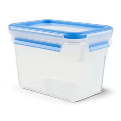Abbildung von Emsa 508541 CLIP &amp; CLOSE FRISCHHALTEDOSE Rechteckige mit Deckel 1,1 Liter Transparent/Blau 100% dicht