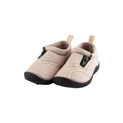 Abbildung von Sterntaler Badeschuhe mit Zipper Baby Aquaschuhe seitlichem Reißverschluss und ergonomischer Sohle Schwimmschuhe Bequeme Wasserschuhe Unisex Strand Slipper, beige, Größe 22