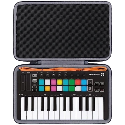 Abbildung von co2CREA Hart Reise Tasche für Novation Launchkey Mini MK3 / MK2 Tragbarer USB MIDI KeyboardController Hülle Case Tragetasche