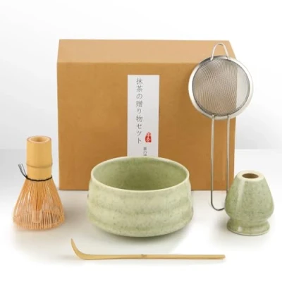 Abbildung von Matcha Set Tea 5 Piece Besen für Einsteiger Stylisches Matchas Besen,Matcha Filtersieb,Matcha Schale, Chasen und Löffel