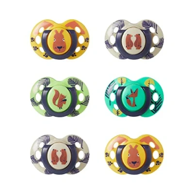 Abbildung von Tommee Tippee Fun Style Beruhigungssauger, Symmetrische Kiefergerechte Form, BPA freies Silikon, 18 36M, 6er Set