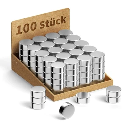 Abbildung von 100 Stück Magnete Stark Neodym Magnet Extra Kleine 5x3mm für Magnettafel Kühlschrank Whiteboard Mini Magnetwand Pinnwand Magneten Selbstklebend Magnetplatte
