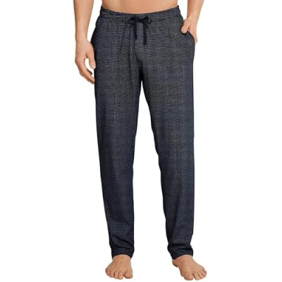 Abbildung von Schiesser Herren Mix &amp; Relax Hose Lang Schlafanzughose, Blau (Dunkelblau 835), 48