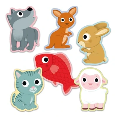 Abbildung von DJECO 35063 Little Mime Animals Karten Spiele, Blau