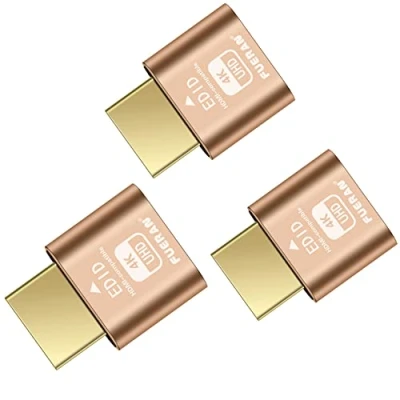 Abbildung von HDMI Dummy Plug Headless Ghost Display Emulator Premium Aluminum PC（Fit 1920x1080 New 4RD@60Hz） (4K 3P)