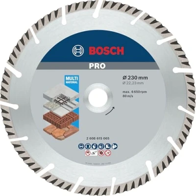 Abbildung von Bosch Accessories Professional Diamanttrennscheibe Standard for Universal (Beton und Mauerwerk, 230 x 22,23 mm, Zubehör Winkelschleifer)