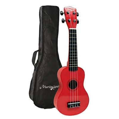 Abbildung von Martin Smith Sopran Ukulele mit Ukulelentasche und Akkordbuch