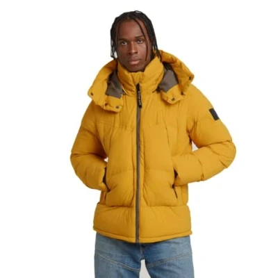 Abbildung von G Star Herren Whistler Padded Hooded Jacke 2.0, Gelb (dk spice D25345 D518 8171), S