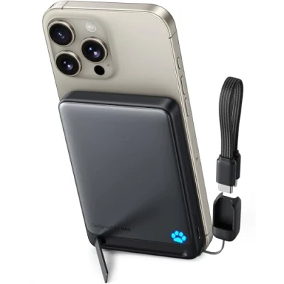 Abbildung von INIU Qi2 zertifizierte 45W Magnetische Powerbank, 10000mAh Ultradünn Externe Batterie, USB C in&amp;Out Wireless Powerbank Schnellaufladung für iPhone 16 15 14 Pro Max Mag Safe Case