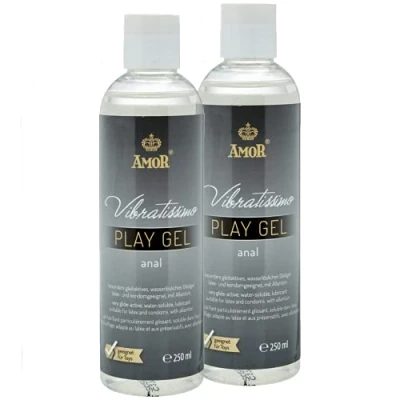 Abbildung von Vibratissimo Play Gel Anal 2x250 ml I Gleitmittel extra gleitfähig Wasserbasierte Gleitgele Lubricant für Silikon Toys &amp; Latexkondome geeignet water based lubrication
