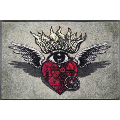 Abbildung von wash+dry Türvorlage «Flaming Heart», 50x75 cm