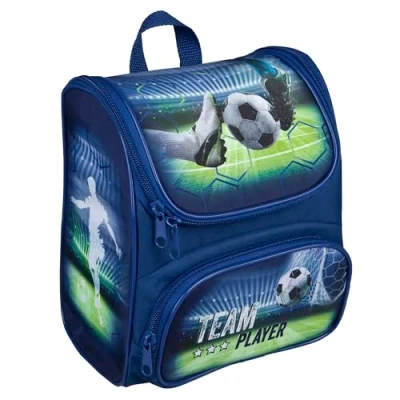 Abbildung von Scooli CUTIE Vorschulranzen Team Player Hauptfach und Vortasche gepolsterte Träger Rücken Ideal für Kinder ab 3 Jahren