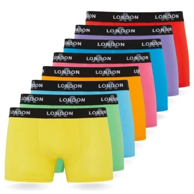 Abbildung von FM London 4/8er Pack Herren Boxershorts mit elastischem Bund