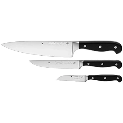 Abbildung von WMF Spitzenklasse Plus Messerset 3teilig, Made in Germany, 3 Messer geschmiedet, Küchenmesser, Performance Cut, Spezialklingenstahl