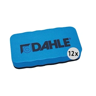 Abbildung von Dahle Whiteboard Schwamm (Magnetischer Wischer für Trockenreinigung auf vielen Oberflächen) 12 Stück, blau