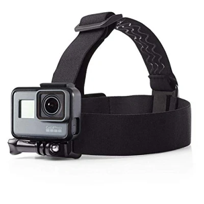 Abbildung von Amazon Basics Kopfgurt für GoPro Actionkamera, Schwarz