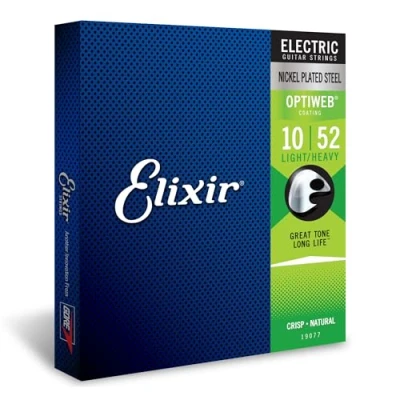 Abbildung von Elixir® 19077 Saiten E Gitarrensaiten mit OPTIWEB™ Beschichtung, Light/Heavy (.010 .052)