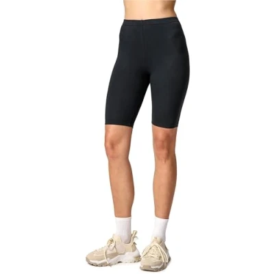 Abbildung von Merry Style Damen Sport Leggings kurz Sportleggings Radlerhose Sporthose aus Viskose MS10 145 (Schwarz, S)