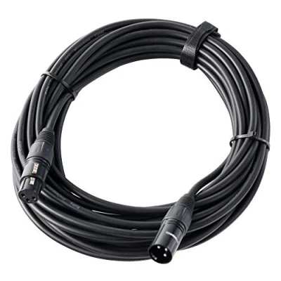 Abbildung von Pronomic XFXM 10 Mikrofonkabel (10m Länge, XLR female 3 pol &gt; male pol, Stecker handgelötet, säure und ölfest, Spannzangen Zugentlastung) schwarz