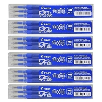 Abbildung von Pilot Pen Frixion Tintenroller Ersatzminen radierbar Pens Stift in Kompatible Ersatz Zusatz BLS FR7 L S3_6(Packung mit 3 Minen 18) 0, 7 mm, blau)