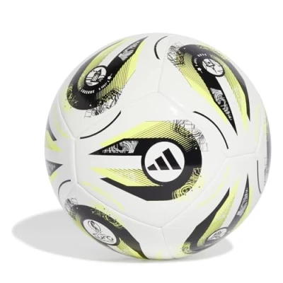 Abbildung von adidas Unisex Womens Euros 2025 Club Official Football, White/Pantone/Pantone/Lucid Lemon, 5