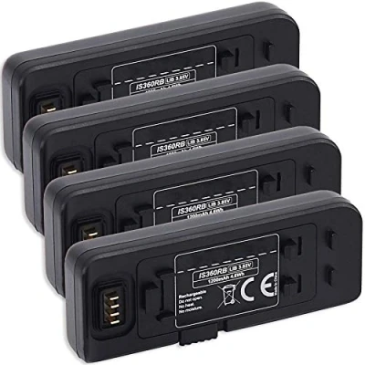 Abbildung von 4X Akku Basis kompatibel mit Insta 360 One R Action Cam [1200mAh 3.85V Li Ion 100% kompatibel]