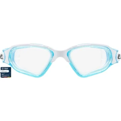 Abbildung von CRESSI Clear Eyes Goggles White/Aquamarine Unisex Schwimmbrille aus reinem Silikon mit Molekularer Anti Beschlag Scheibenbehandlung, Weiß/Aquamarin Klar Klare Brillengläser, Einheitsgröße