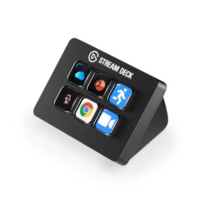 Abbildung von Elgato Stream Deck Mini Kontrolliere Zoom, Teams, PowerPoint, MS Office etc.,mehr Produktivität mit nahtloser Integration für alltägliche Apps, leichte Kurzbefehl Einrichtung, kompatibel Mac/PC