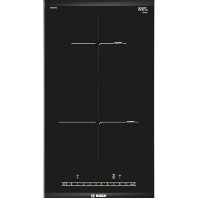 Abbildung von Bosch PIB375FB1E Serie 6 Domino Induktionskochfeld, 30 Breit, PowerBoost Schnelleres Kochen, DirectSelect Intuitive Bedienung, ComfortProfil Elegant Dekorloses Design, ReStart, QuickStart