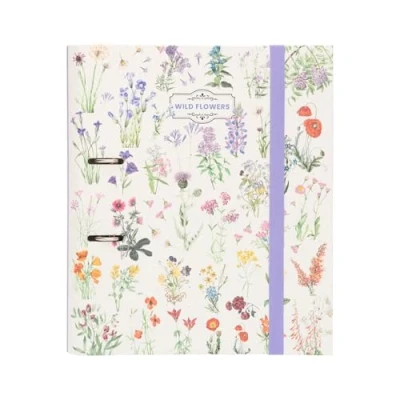 Abbildung von Grupo Erik Ringordner A4 PremiumWhite Flowers Tropical Ordner Schmal Aktenordner 2 Ringe Ringbuch DIN Schule Zubehör oder Büro Motiv