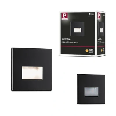 Abbildung von Paulmann LED Wandeinbauleuchte Edge, schwarz