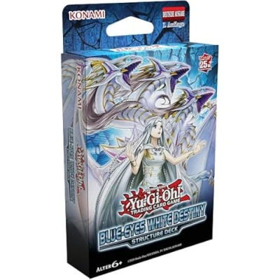 Abbildung von Yugioh Structure Deck: Blue Eyes White Destiny Unlimited Reprint Deutsch 50 Karten Deck +(mit Einer Secret Rare Karte inklusive!) mit LMS Trading Fieldcenter
