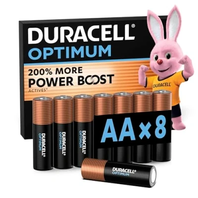 Abbildung von Duracell Optimum Batterien AA, 8 Stück, bis zu 200% zusätzliche Lebensdauer oder extra Power