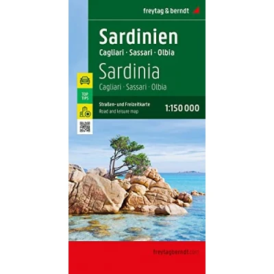 Abbildung von Sardinien, Straßen und Freizeitkarte 1:150.000, freytag &amp; berndt: Cagliari Sassari Olbia, mit Infoguide, Top Tips (freytag berndt Auto + Freizeitkarten)