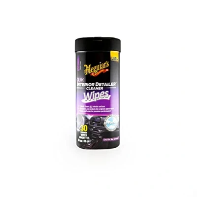 Abbildung von Meguiar&#039;s G13600EU Quik Interior Detailer Cleaning Wipes, Reinigungstücher (Dose mit 30 Stück)