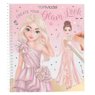 Abbildung von Depesche 13583 TOPModel Create Your Glam Look Malbuch Set mit 36 Seiten zum Gestalten von Outfits, inkl. 6 Stickerbogen