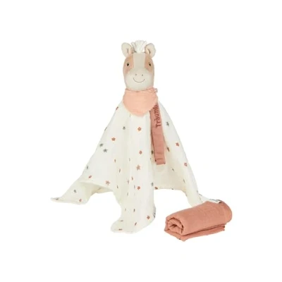 Abbildung von Sterntaler Schmusetuch Träumli Pferd Sunny Baby Kuscheltuch mit Schnullerband und Kinder Schnuffeltuch Rassel zum Kuscheln Greifen, aus Musselin, ecru