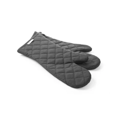 Abbildung von HENDI Ofenhandschuhe 38 cm extra lang feuerfeste Baumwolle, Schutzhandschuhe zum Backen