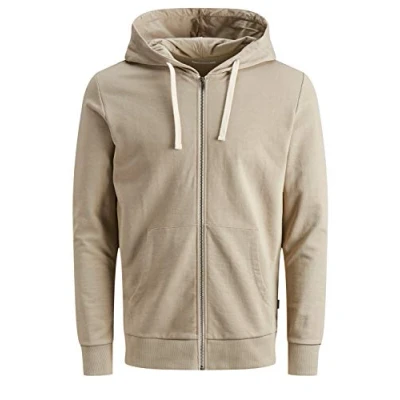 Abbildung von JACK &amp; JONES Herren JJEHOLMEN Sweat Zip Hood, Crockery, XXXL
