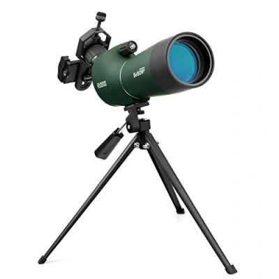 Abbildung von Svbony SV28 Spektiv Sportschützen 20 60x60 BAK4 Prisma FMC Optik Monokular Teleskop Abgewinkeltes Okular Weites Sichtfeld mit Stativ Handy Adapter für Vogelbeobachtung Wildlife Scenery