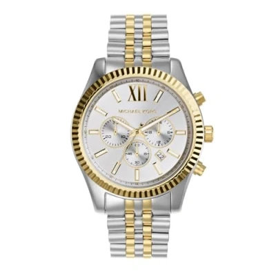 Abbildung von Michael Kors Lexington Chronograph silvercoloured/goldcoloured, Herren, Größe: One Size, Silver coloured/gold coloured