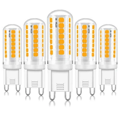 Abbildung von YUIIP G9 LED Lampen Dimmbar, Warmweiß 3000K Kein Flackern, 3W / 340LM AC 220 240V, Standard Sockel Glühbirne für 20W 30W Halogenlampe Ersatz, 5 Stück