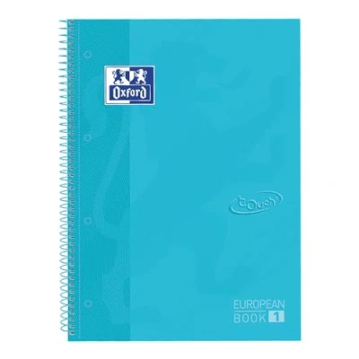 Abbildung von Oxford A4 European Book 1, liniert, 160 Seiten mit farbigen Rändern, Touch Hardcover, Whiteboard, pastell blau