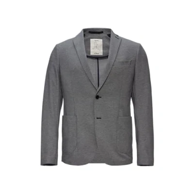 Abbildung von s.Oliver Black Label VAN MET Twotone LOOK Anzugsakko, Herren, Größe: 52, Navy